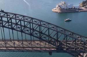 Picture shows images shot from a helicopter during the 2017 Blackmores Sydney Running Festival.